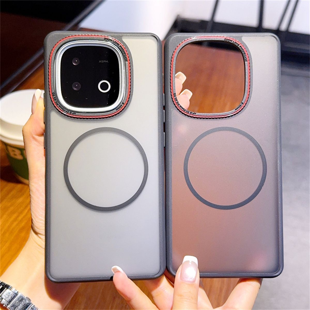 Ring Stand Case - Luksusowe matowe etui magnetyczne do iQOO