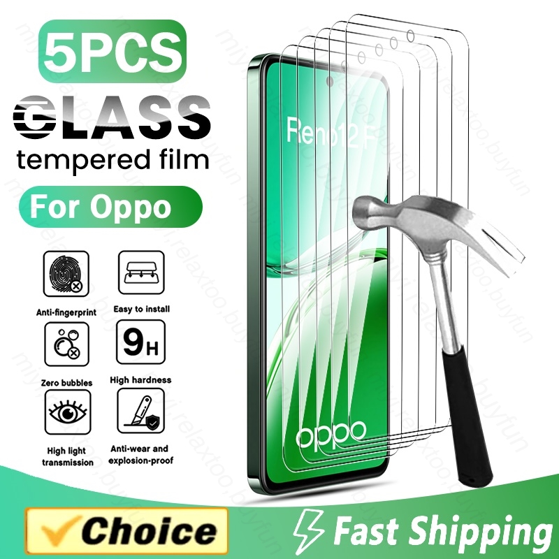Oppo Reno 12 - 5 SZTUK 100% oryginalnego szkła hartowanego