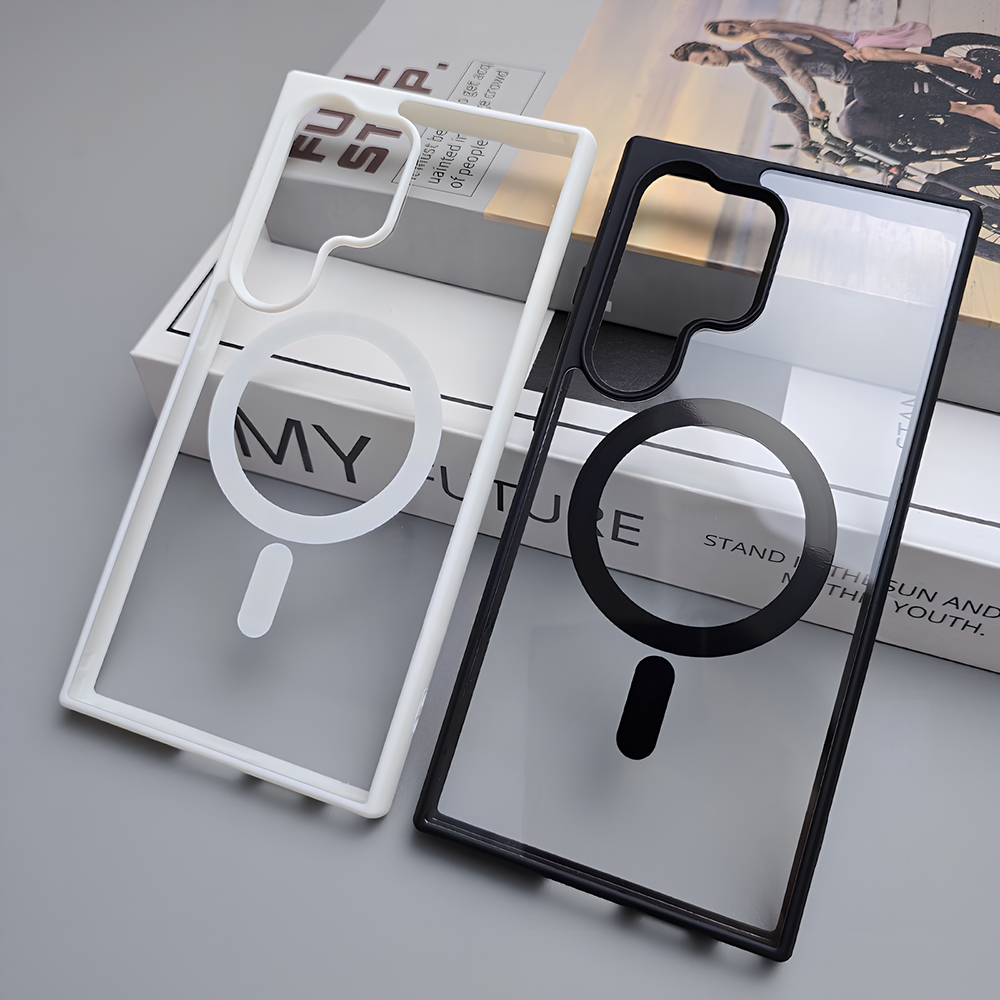 Ring Stand Case - Przezroczyste magnetyczne etui akrylowe do Samsunga