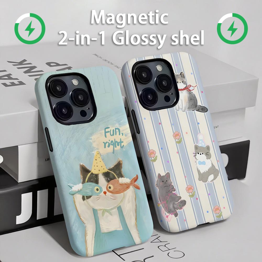 Phone Cases Cute Iphone 14 - Etui na telefon Cute cats and