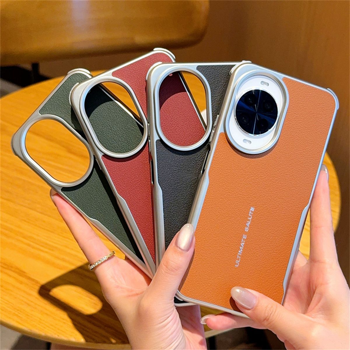 Ring Stand Case - Elektroplaterowane magnetyczne etui do Huawei Nova